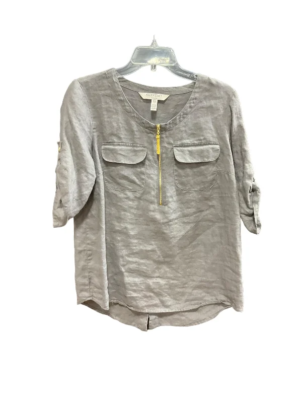 Grey Top Short Sleeve Ellen Tracy, Size S