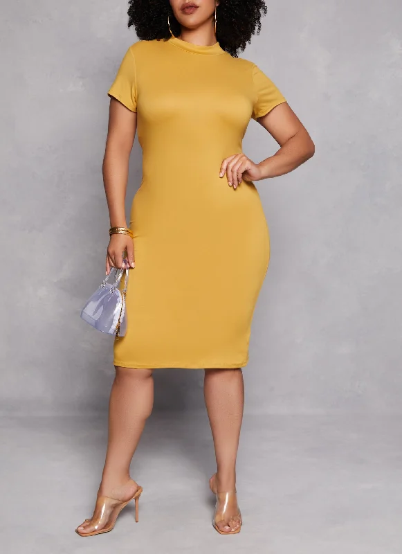 Plus Size Midi T Shirt Dress