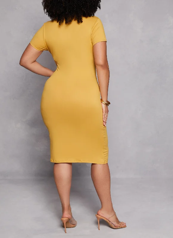 Plus Size Midi T Shirt Dress