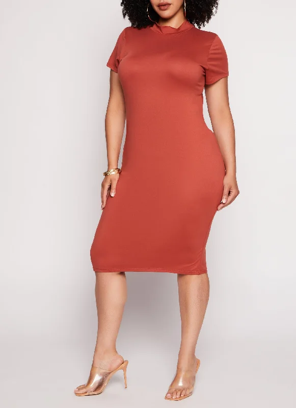 Plus Size Midi T Shirt Dress