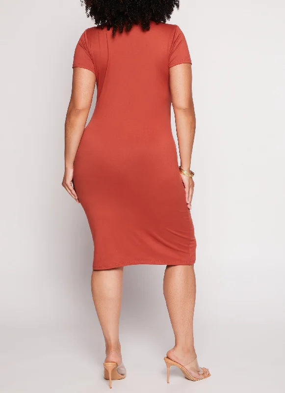 Plus Size Midi T Shirt Dress