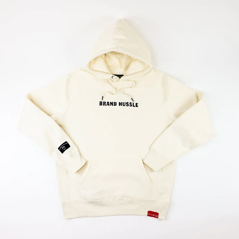 Brand Hussle (Victory Flags) Hoodie - Bone/Black