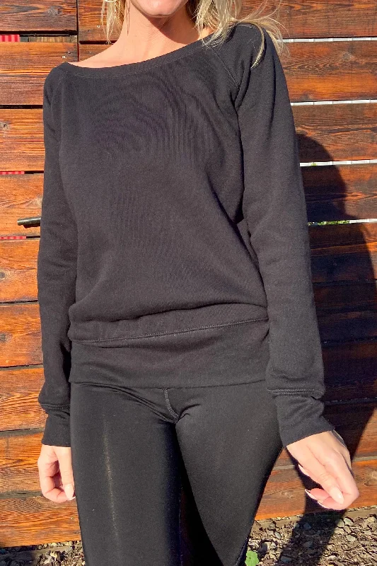 FULL CHAKRA BACK TERRY CLOTH Boatneck Sweatshirt