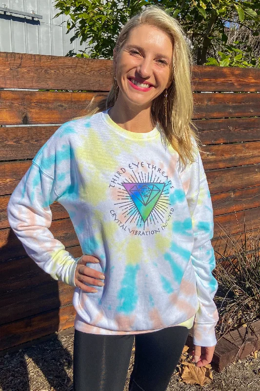 Oversized Crystal Vibrations Tie Dye Super Soft Sweatshirt