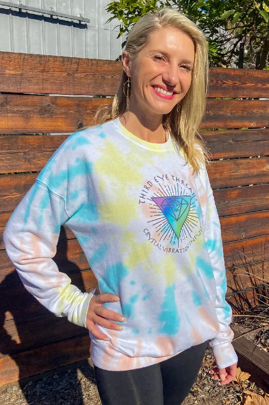 Oversized Crystal Vibrations Tie Dye Super Soft Sweatshirt