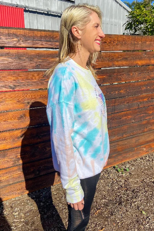 Oversized Crystal Vibrations Tie Dye Super Soft Sweatshirt