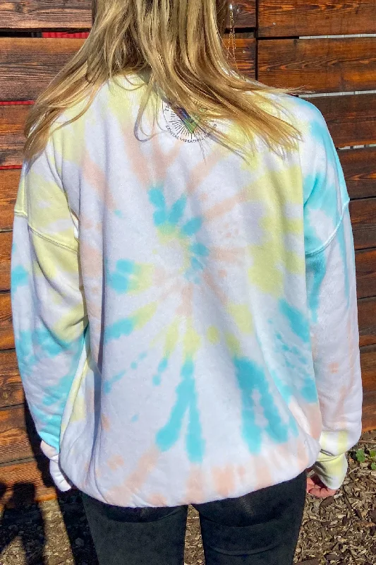 Oversized Crystal Vibrations Tie Dye Super Soft Sweatshirt