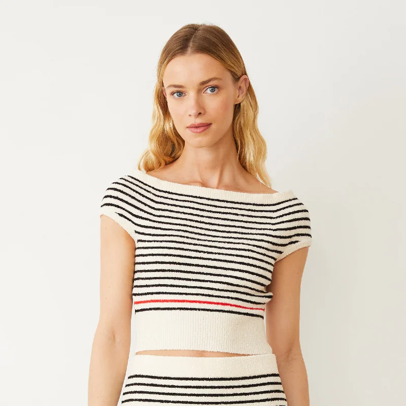 Boucle Knit Off Shoulder Top Boucle Knit Off Shoulder Top