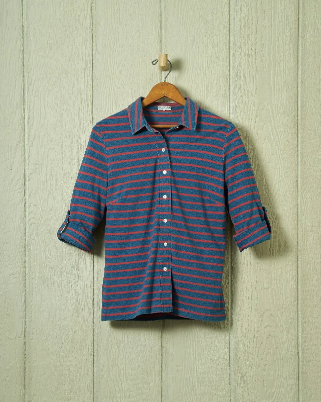 Avalon Indigo Knit Top in 3/4