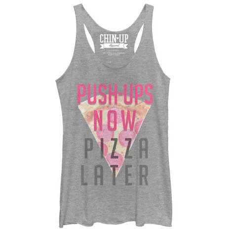 Pizza - Heather - Racerback Womens Tank