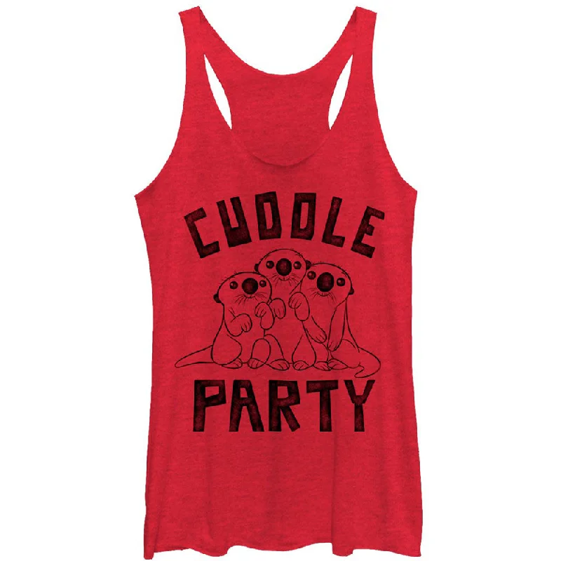 Cuddle Pile - Heather - Racerback Womens Tank