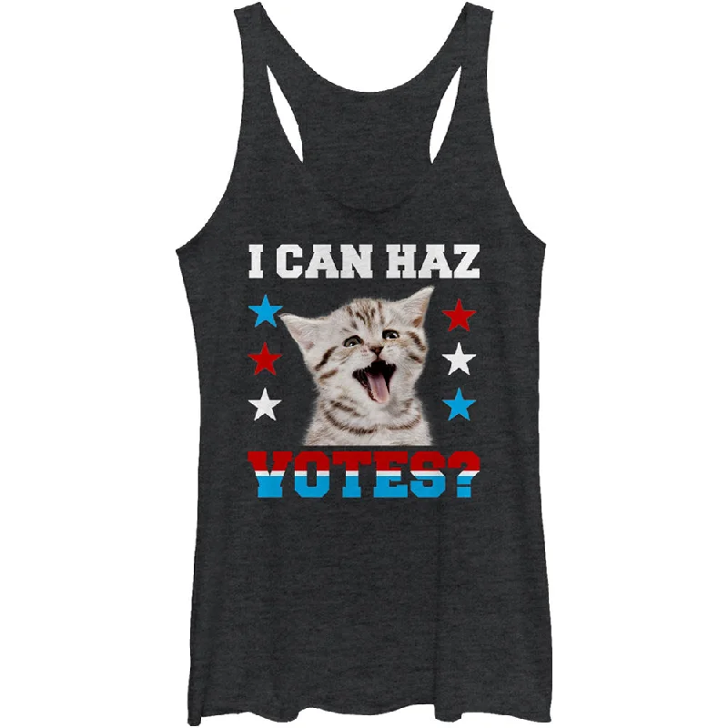 Can Votes - Heather - Racerback Womens Tank