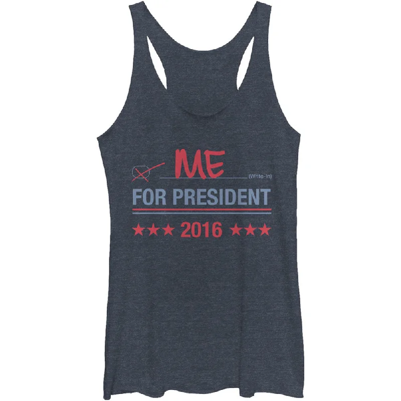 Me For Prez - Heather - Racerback Womens Tank