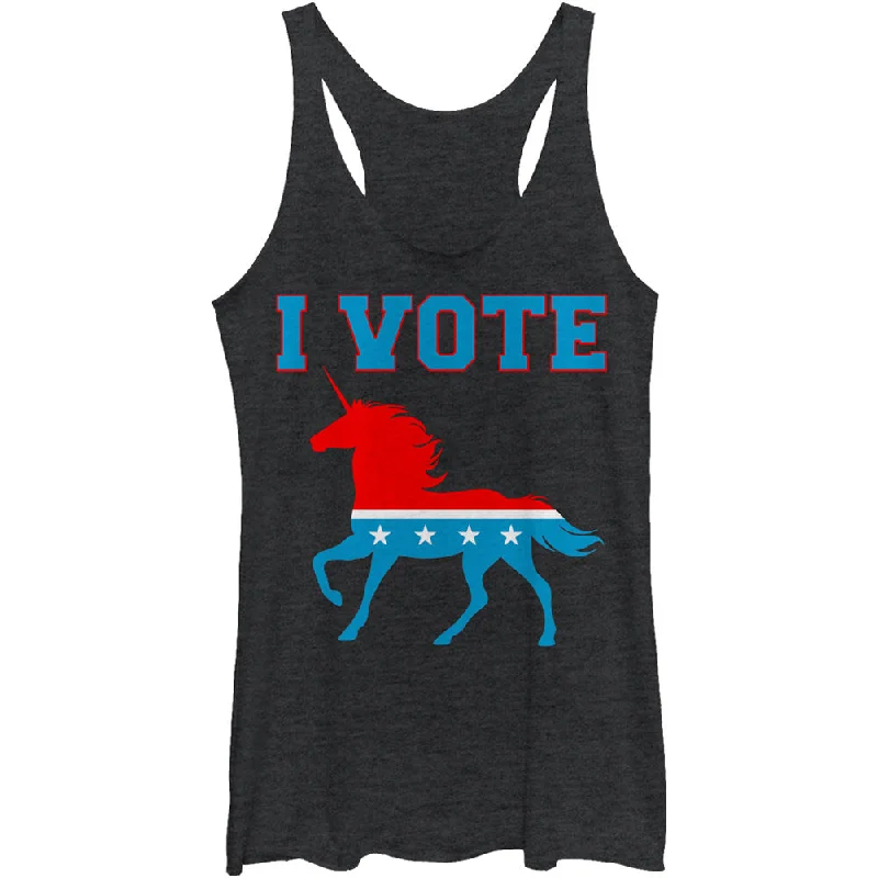 Vote Unicorn - Heather - Racerback Womens Tank