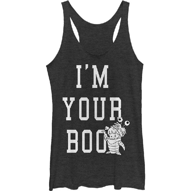 Boo - Heather - Racerback Womens Tank