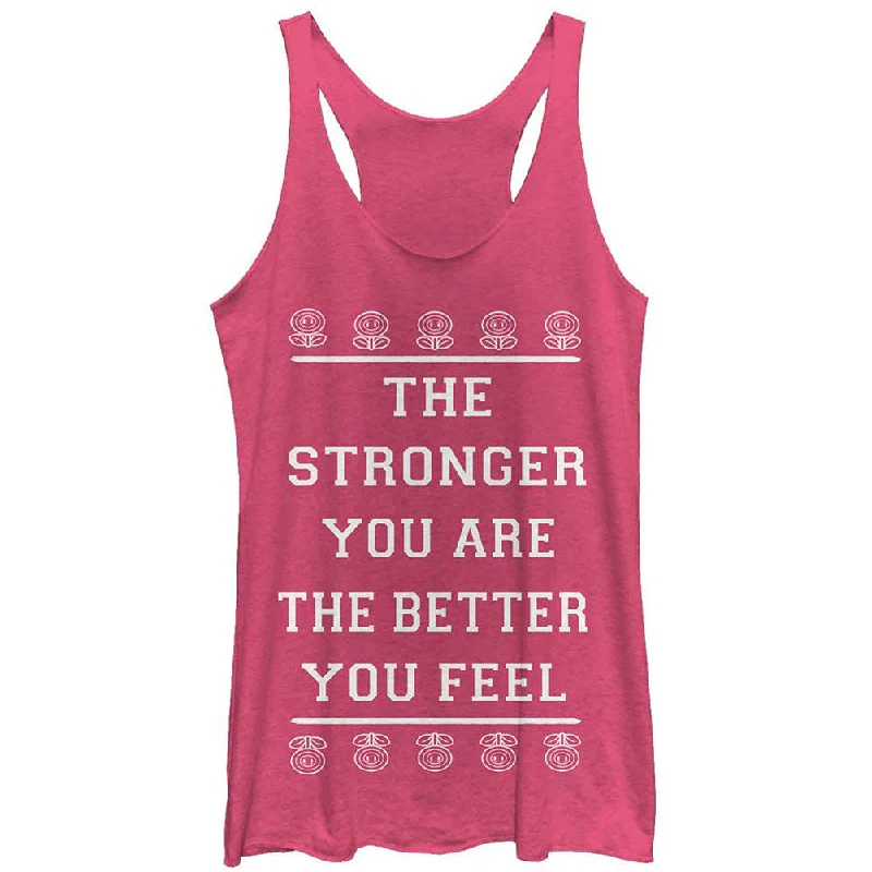 Better Stronger - Heather - Racerback Womens Tank