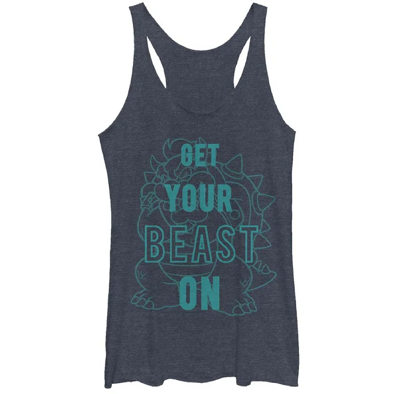 Bowser Beast - Heather - Racerback Womens Tank