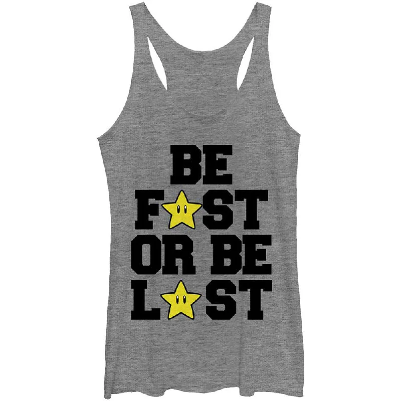 Fast Star - Heather - Racerback Womens Tank