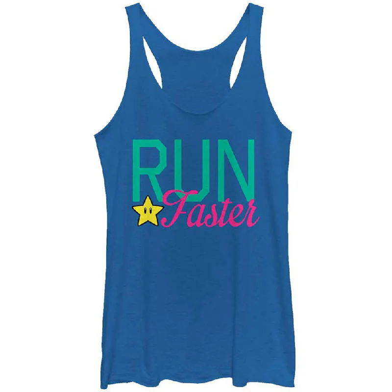 Faster Run - Heather - Racerback Womens Tank