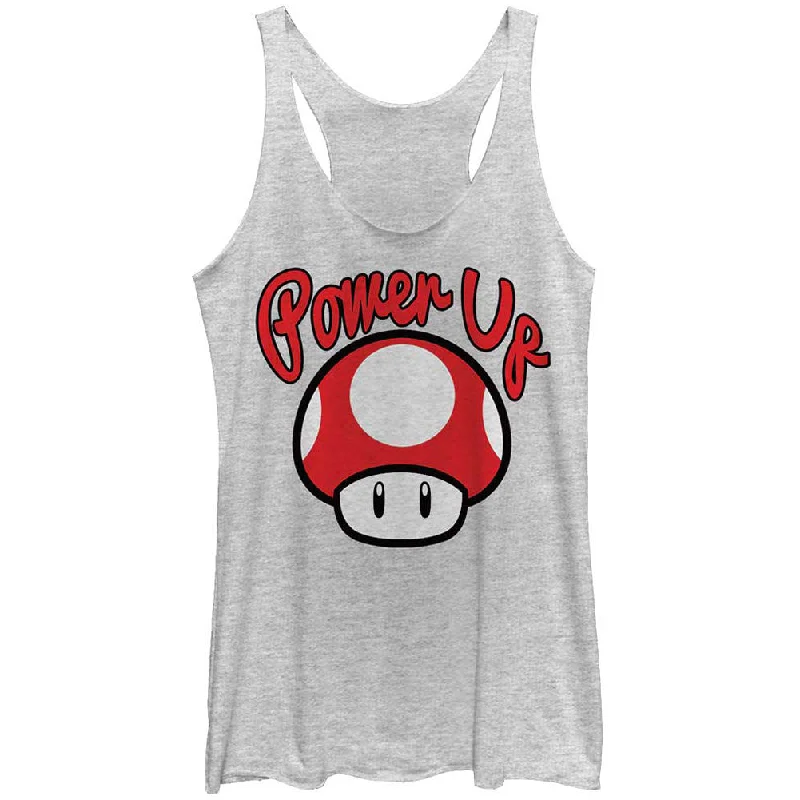 Power Up - Heather - Racerback Womens Tank