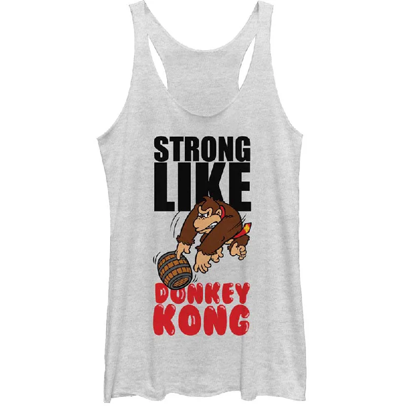 Strong Like Kong - Heather - Racerback Womens Tank