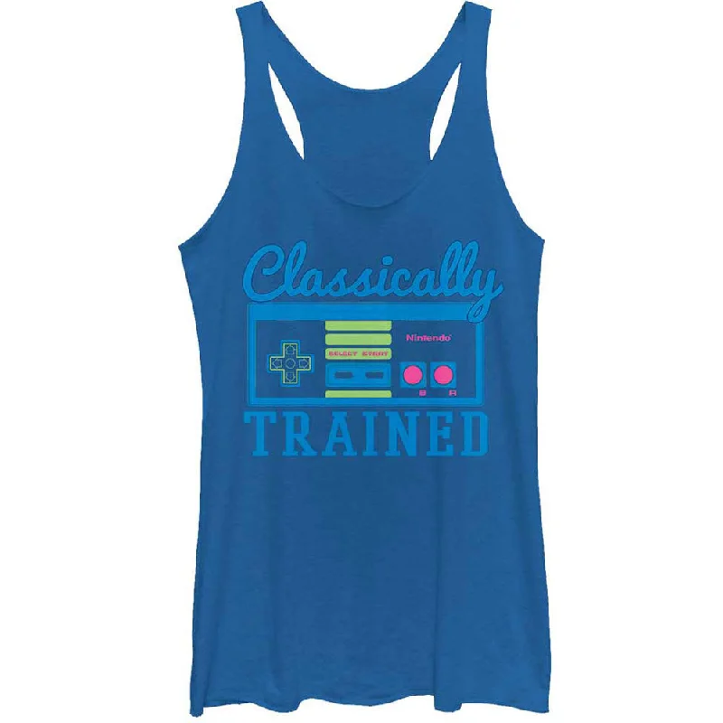 Trainer Gamer - Heather - Racerback Womens Tank