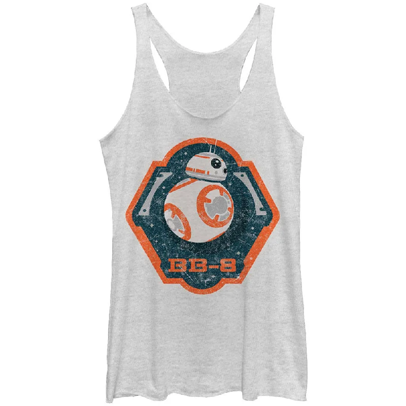 BB8 Badge - Heather - Racerback Womens Tank