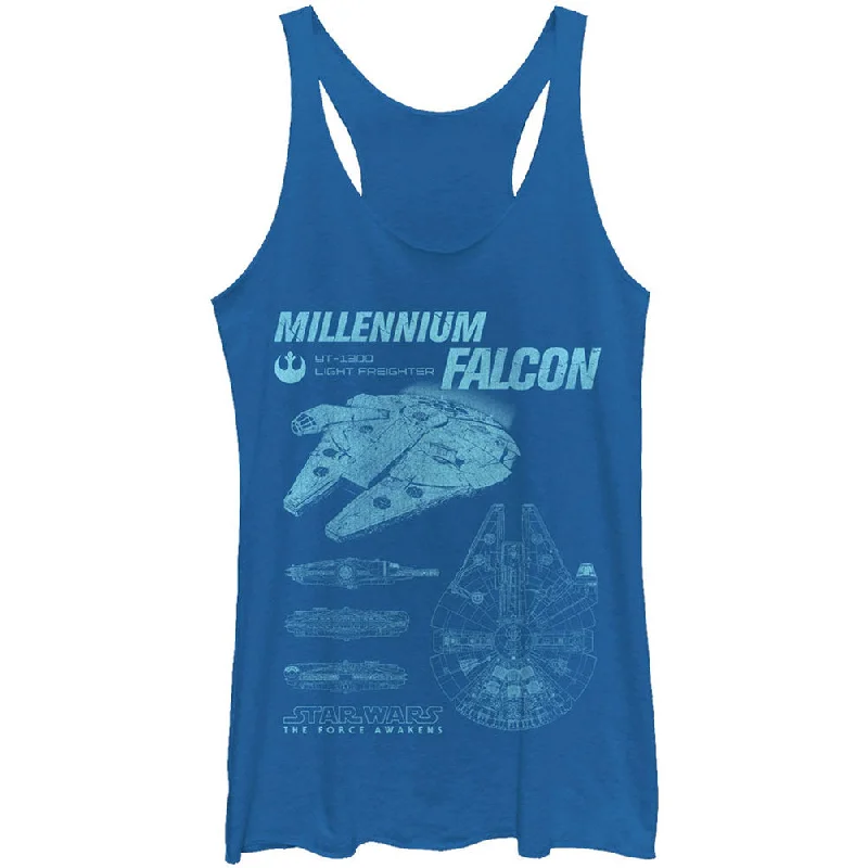 Falcon Flies - Heather - Racerback Womens Tank