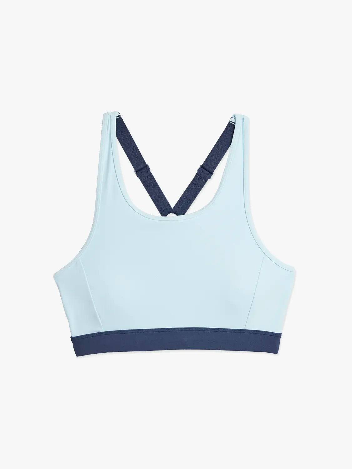 The Corliss Sports Bra | Light Blue Colorblock