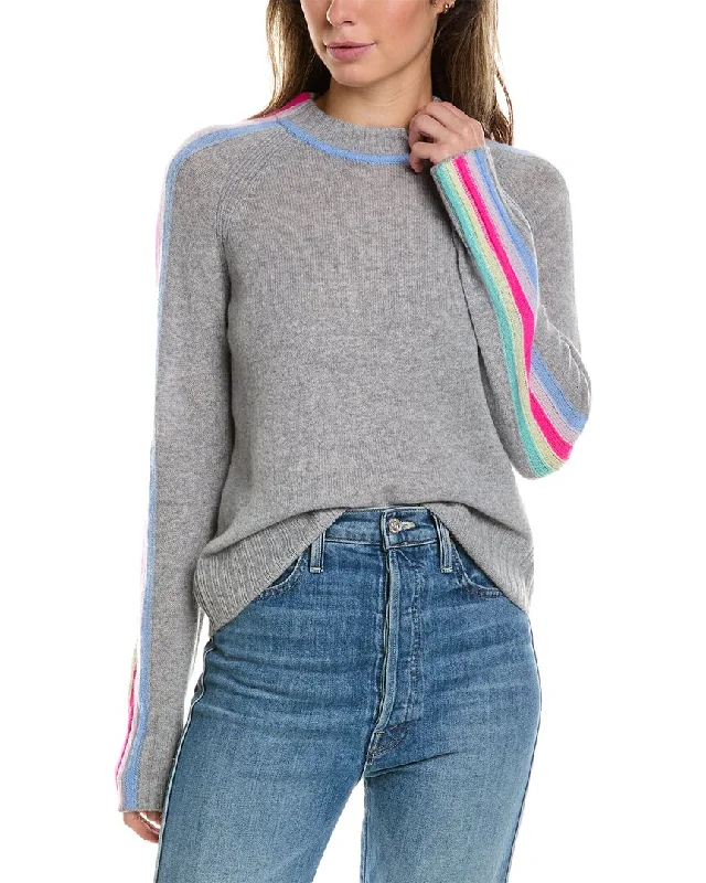 Alashan Cashmere Arista Stripe Raglan Cashmere Pullover