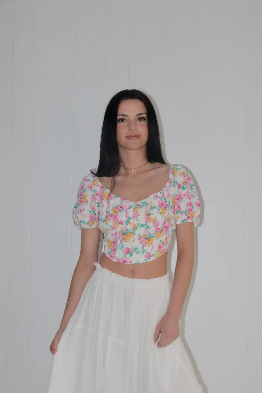 Evening Breeze Corset Crop Top