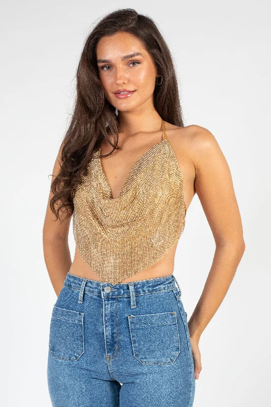 Arabella Rhinestone Crop Top