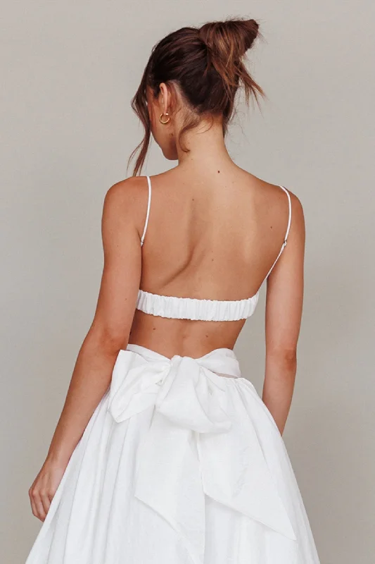 Love Songs Crop Top White