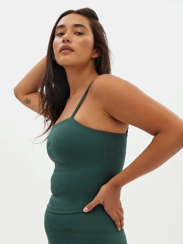 Girlfriend Collective Rib Cami Top - Moss